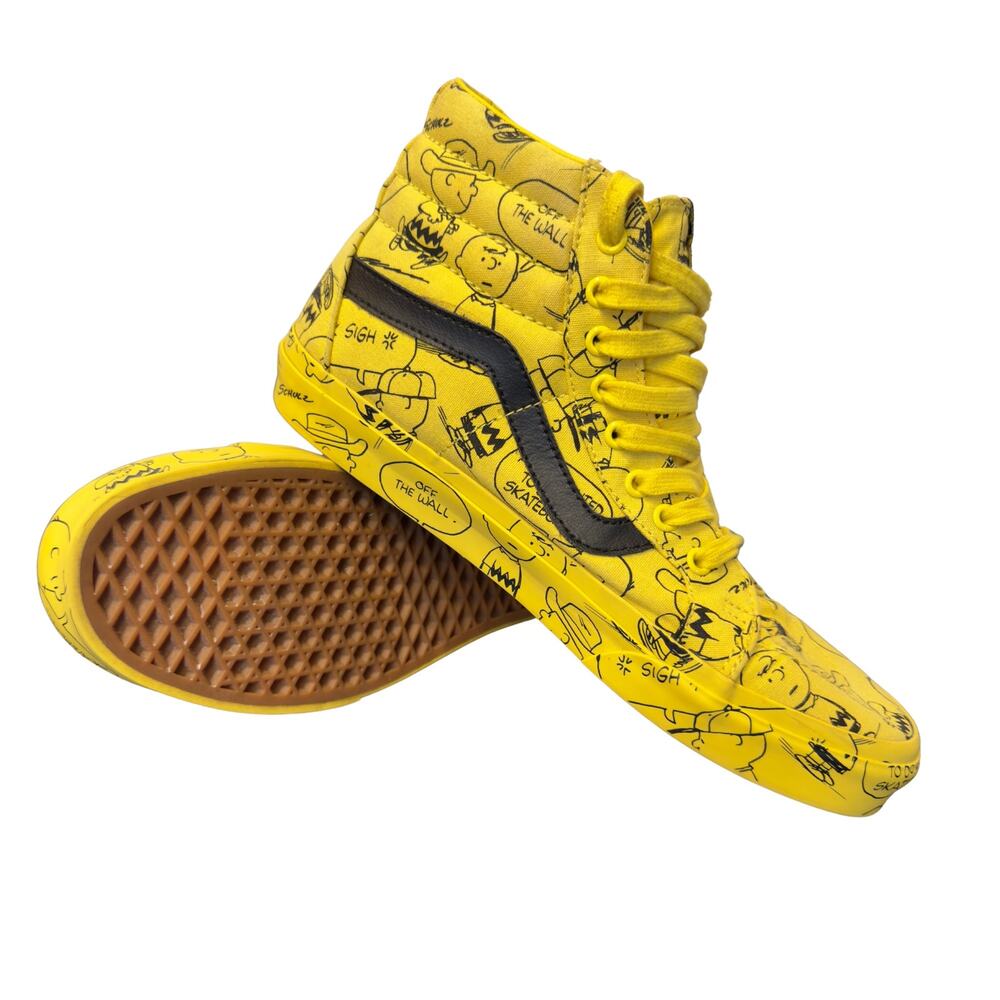 Vans SK8-Hi Tops x Peanuts Charlie Brown Maize Shoes | Men’s Size 9.5